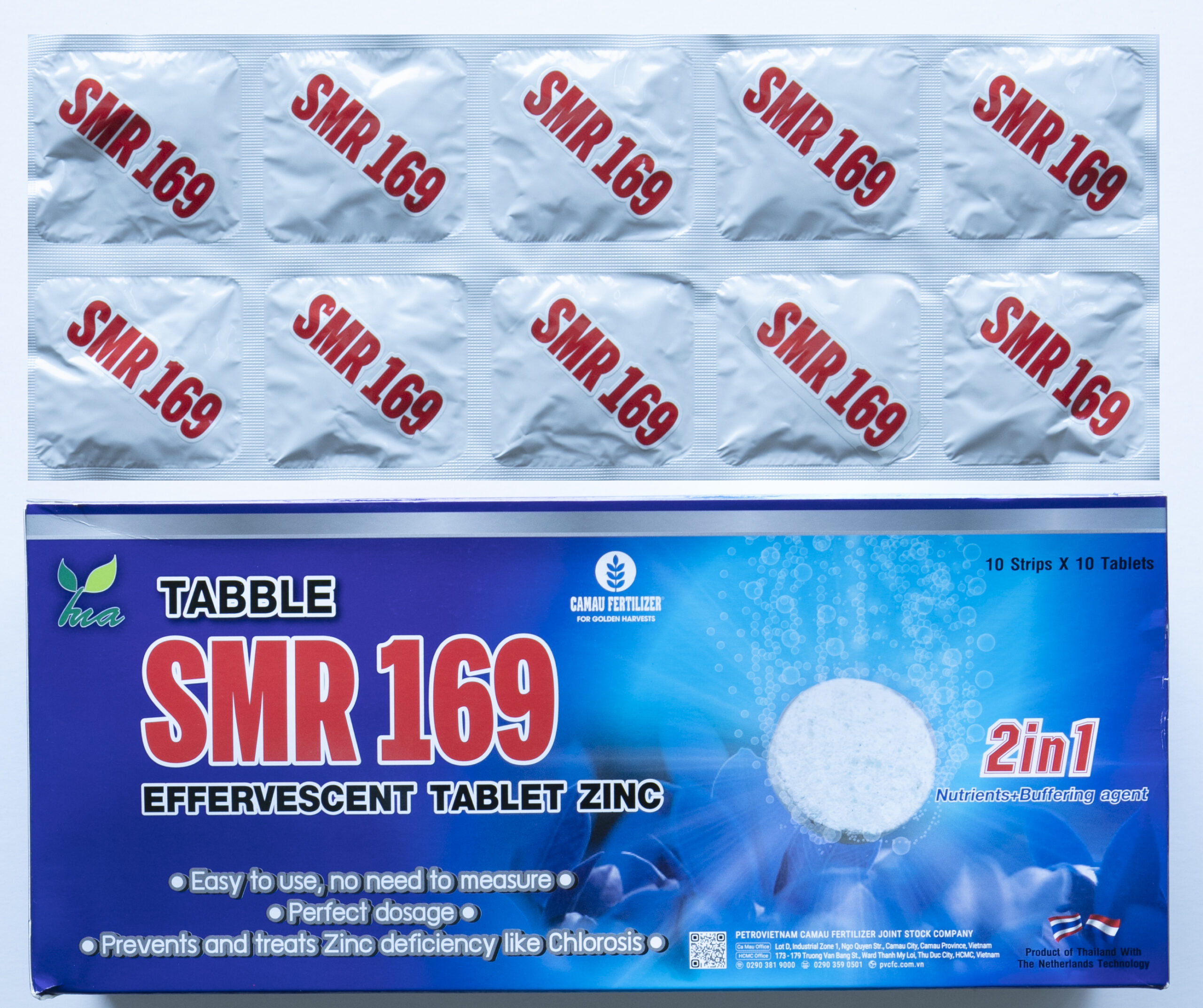 [Cửa hàng NNĐT] Phân bón vi lượng viên sủi SMR 169 (Nutri Table Zinc) - Bổ sung vi lượng thiết yếu viên