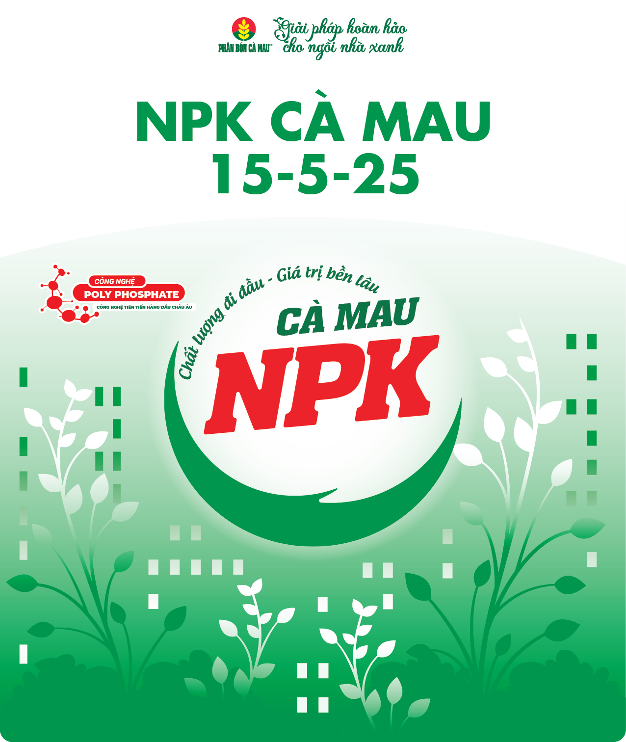 [Cửa hàng NNĐT] Phân bón NPK Cà Mau 15-5-25 - Chuyên dùng cho rau màu (250g, 450g, 1kg) 250g
