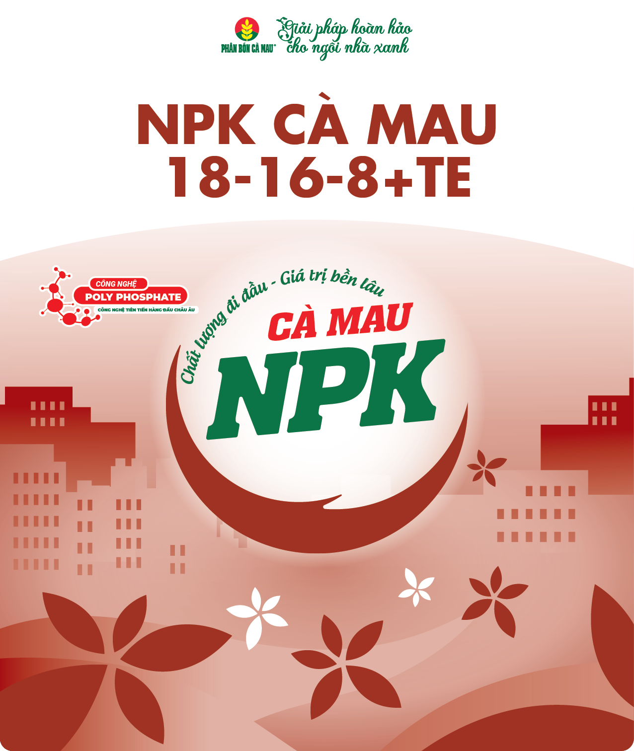 [Cửa hàng NNĐT] Phân bón NPK Cà Mau 18-16-8+TE - Chuyên dùng cho cây ăn quả, kiểng chậu (250g, 450g, 1kg) 1kg