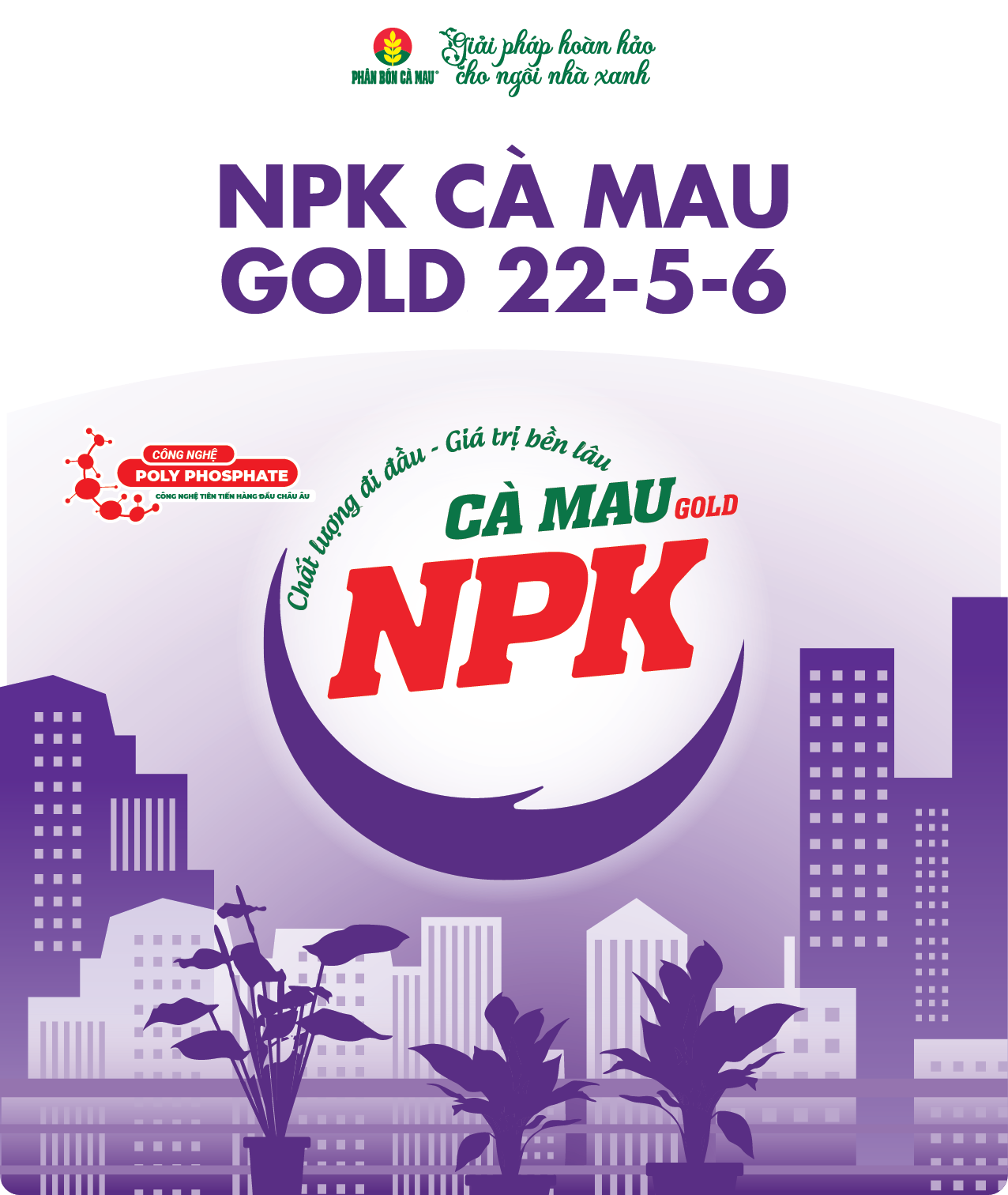 [Cửa hàng NNĐT] Phân bón NPK Cà Mau Gold 22-5-6 - Chuyên dùng cho rau màu (250g, 450g, 1kg) 1kg