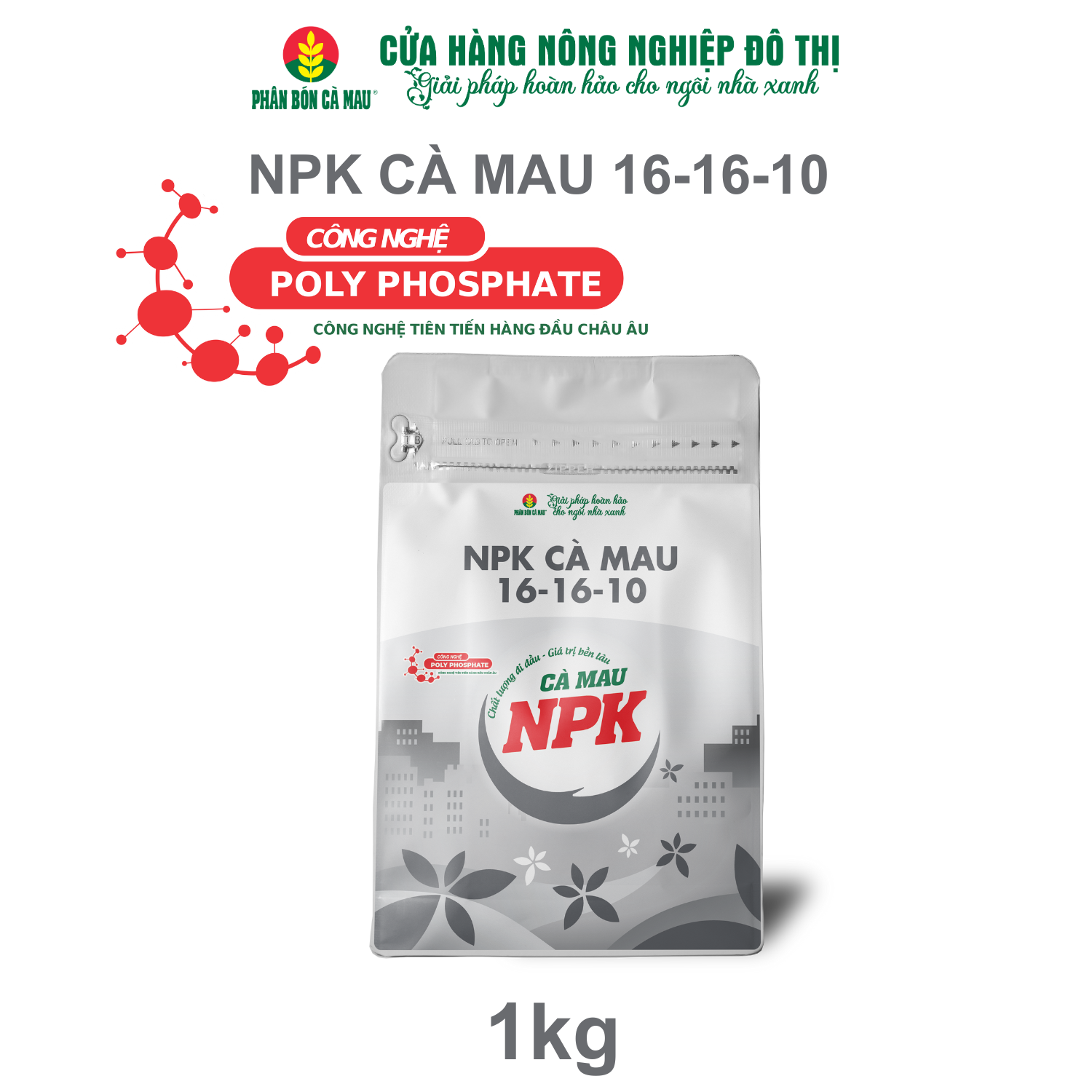 Phân bón NPK Cà Mau 16-16-10 - Đa dụng, thích hợp nhiều giai đoạn sinh trưởng - 1kg