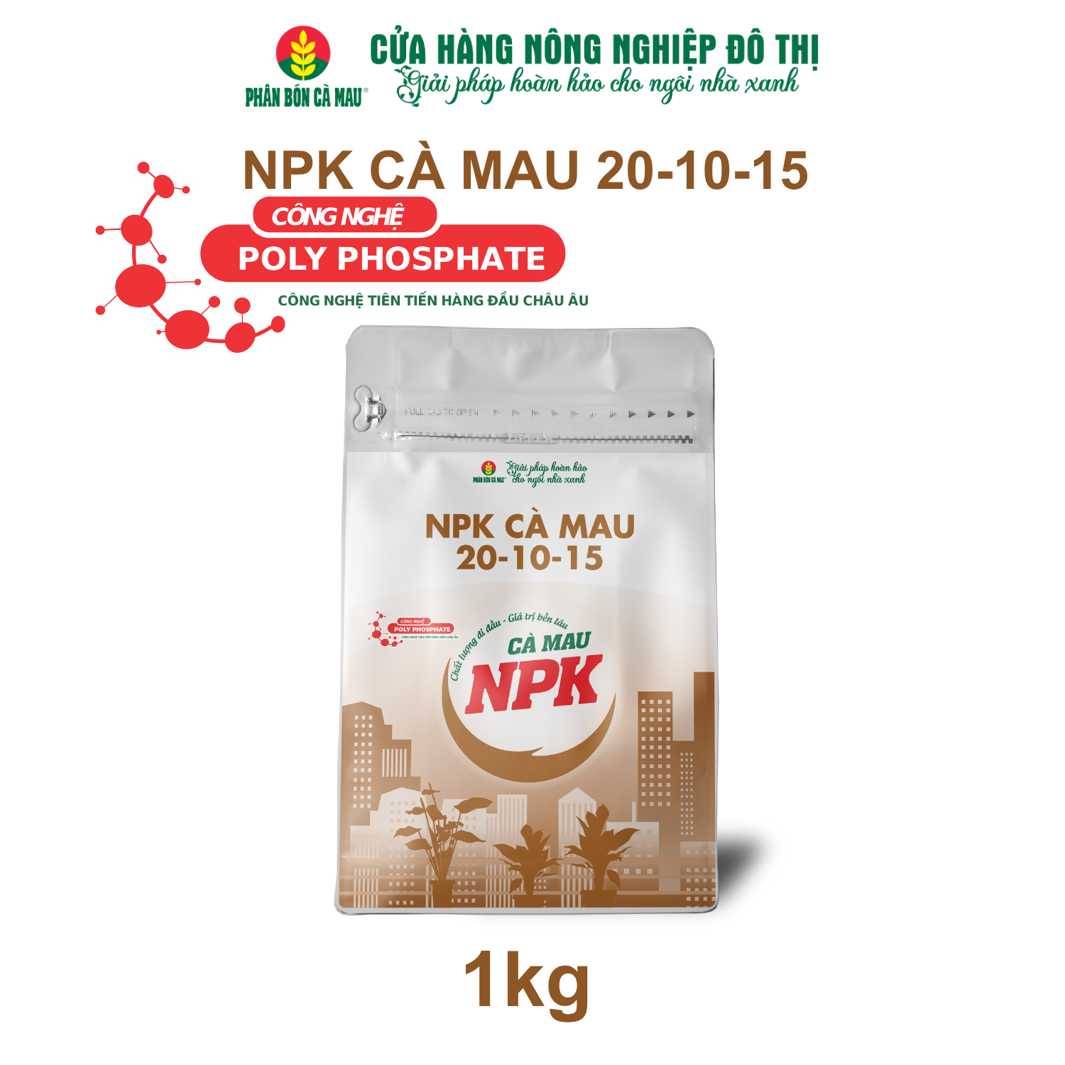 NPK Cà Mau 20-10-15 - Chuyên dùng cho cây ăn quả, kiểng chậu - 1kg