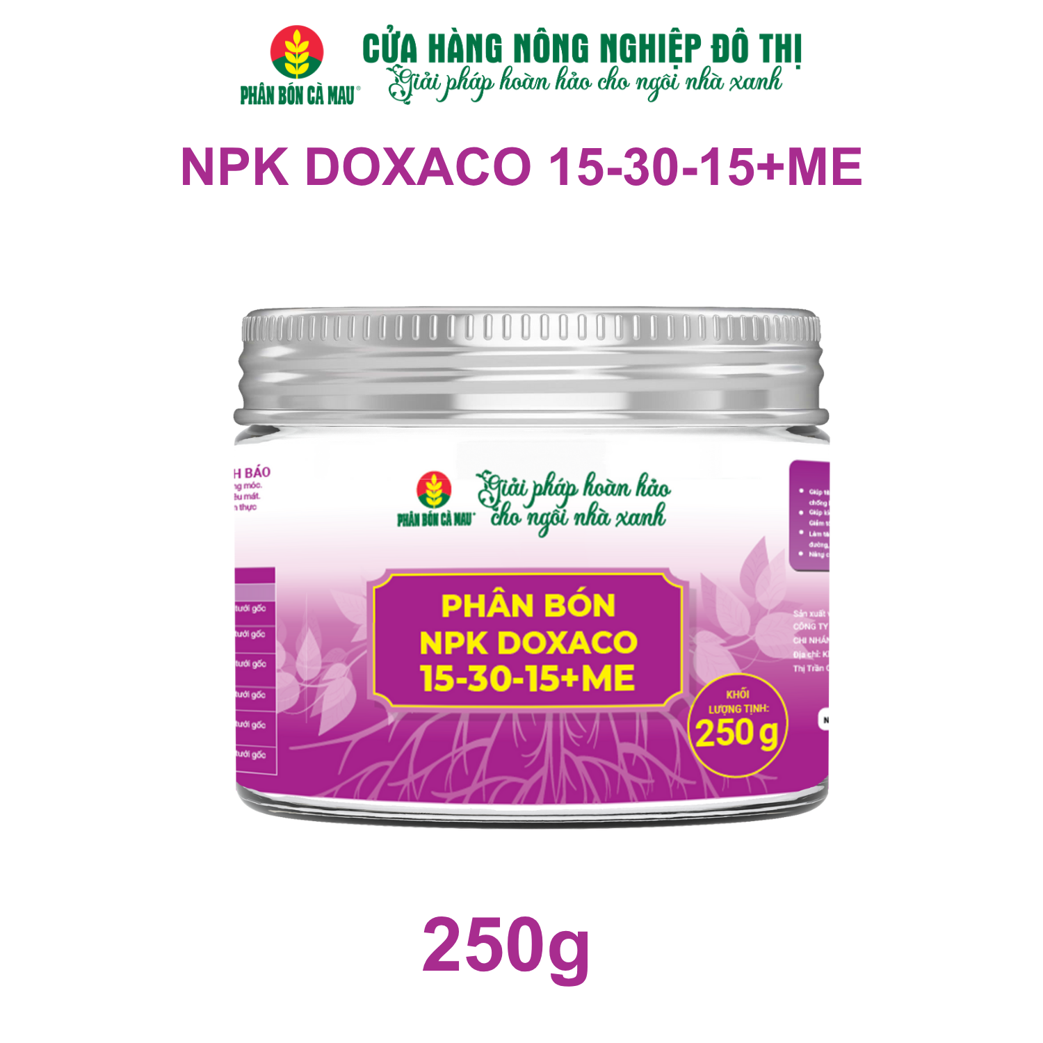 Phân bón NPK DOXACO 15-30-15- Phù hợp nhiều loại cây trồng và giai đoạn sinh trưởng - 250g