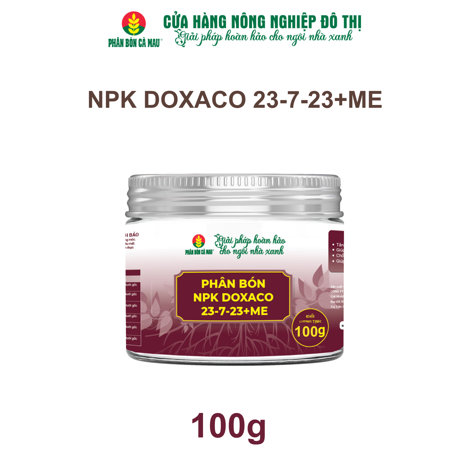 Phân bón NPK DOXACO 23-7-23- Phù hợp nhiều loại cây trồng và giai đoạn sinh trưởng - 100g