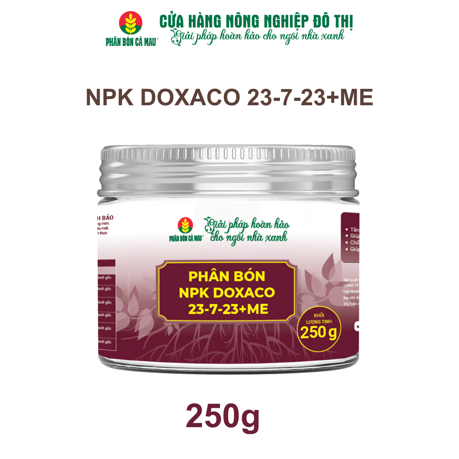Phân bón NPK DOXACO 23-7-23- Phù hợp nhiều loại cây trồng và giai đoạn sinh trưởng - 250g