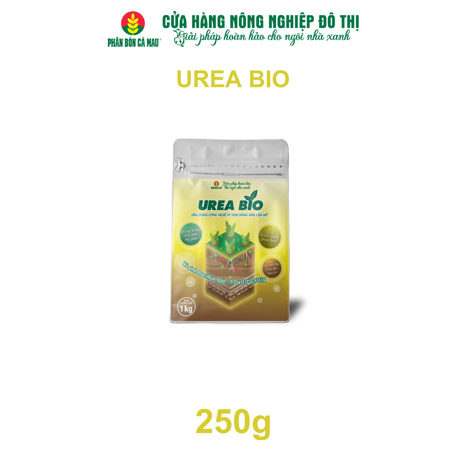 Phân đạm chức năng Urea Bio - Bổ sung vi sinh theo công nghệ hàng đầu của Mỹ- 250g