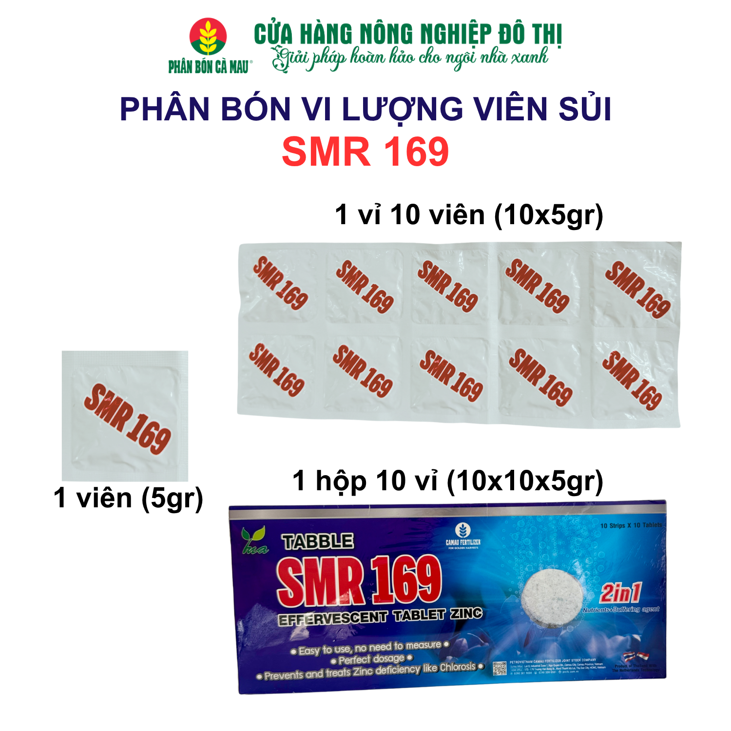 Phân bón vi lượng viên sủi SMR 169 (Nutri Table Zinc) – Bổ sung vi lượng thiết yếu -hộp (100) - Ảnh 4