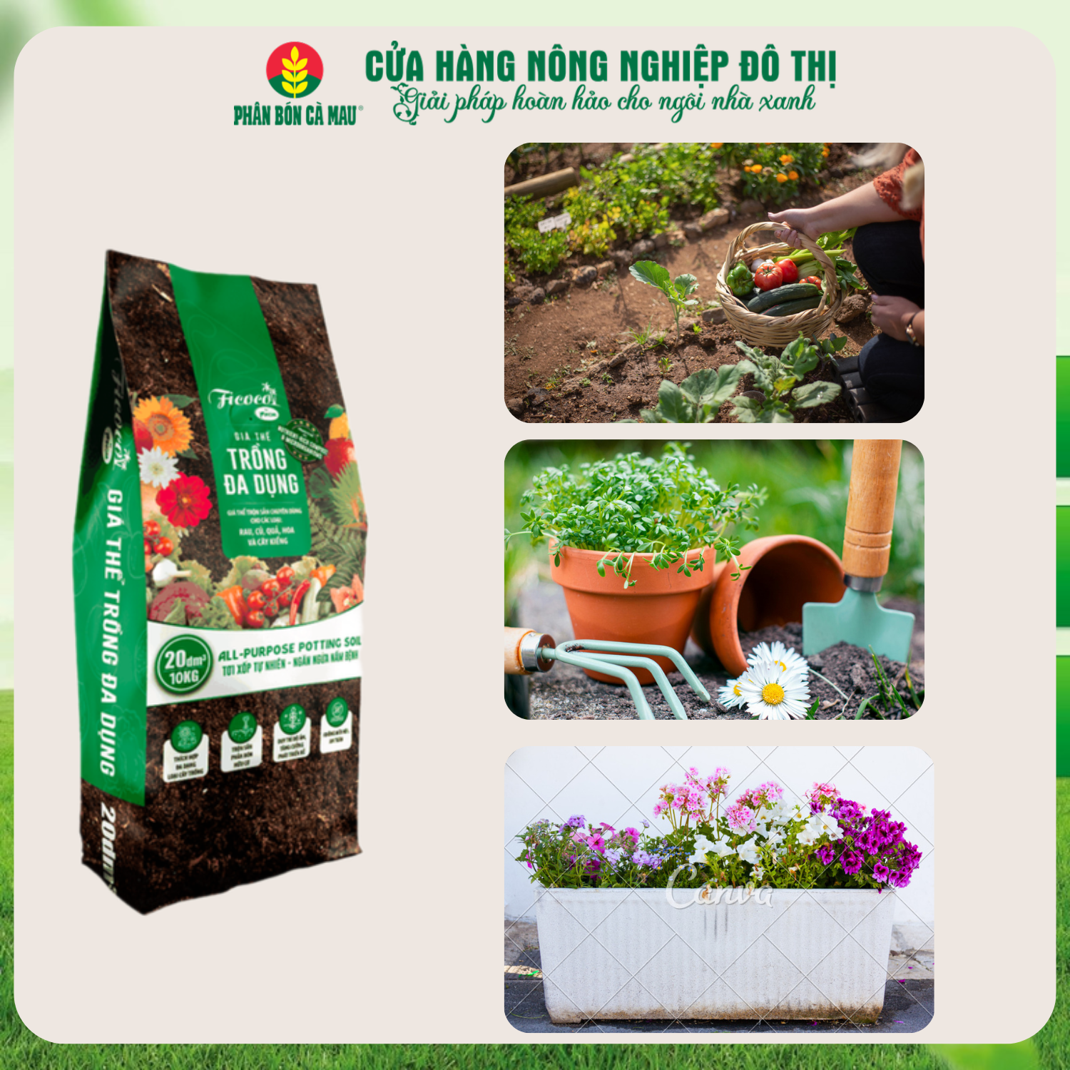 Giá Thể Trồng Cây Đa Dụng - Túi 20L (10Kg)