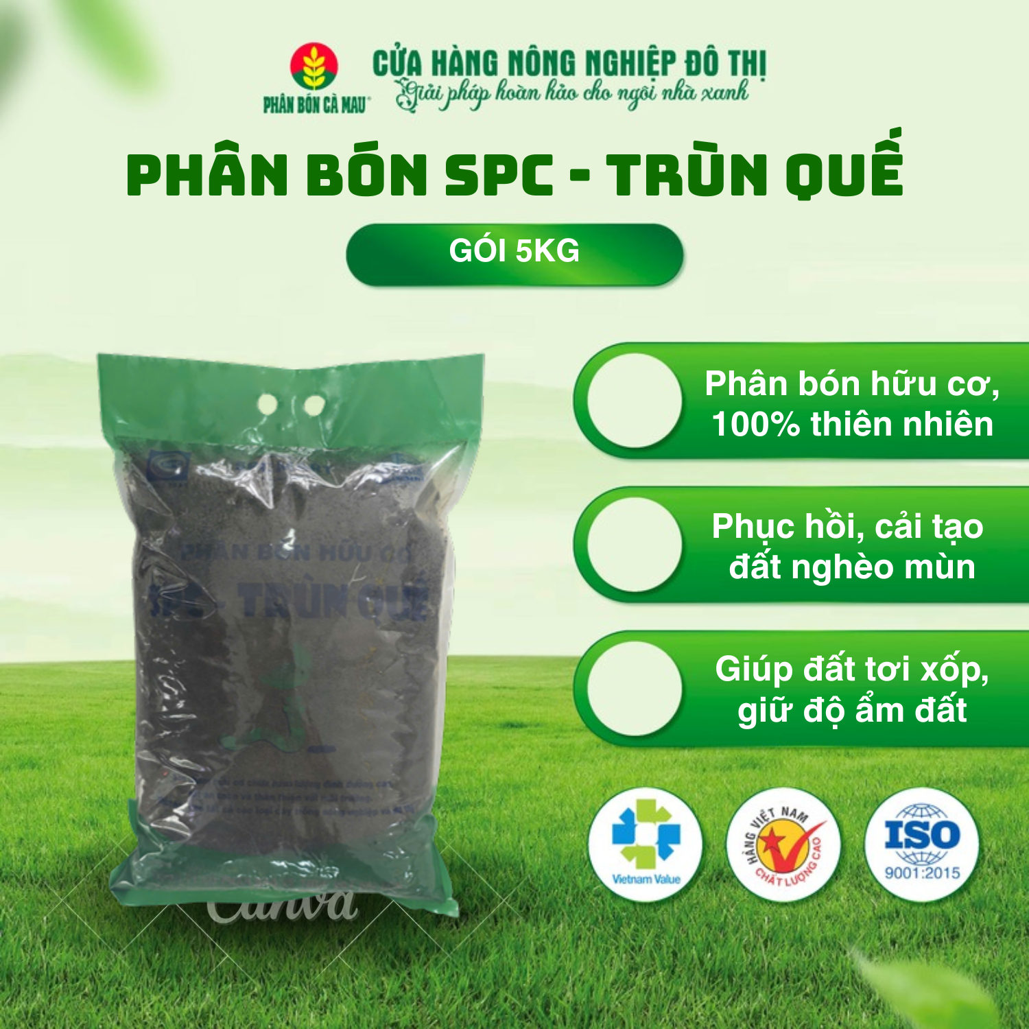 Phân Bón SPC - Trùn Quế Gói 5Kg